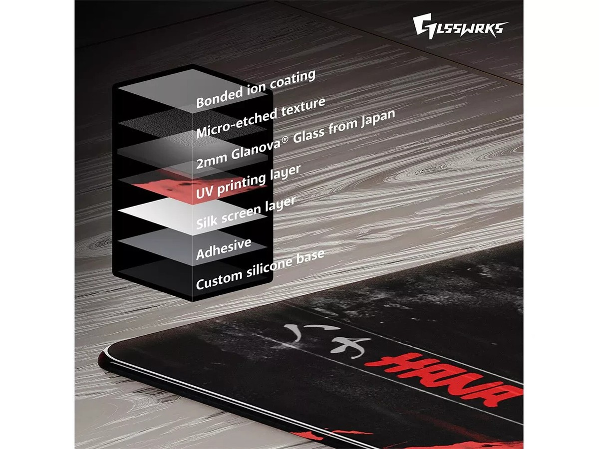 H*a様 GLSSWRKS Hana International Edition Hana Glass Mousepad | Control Glass Mousepad | GLSSWRKS.gg