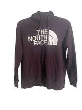The North Face Hoodie Women Burgundy Half Dome Pullover Logo Size M