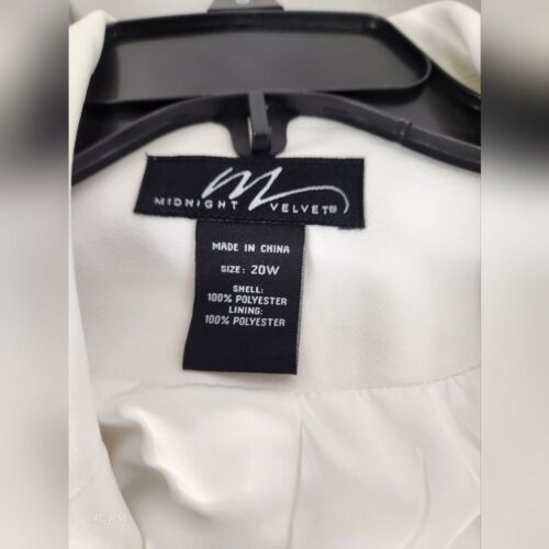 Midnight Velvet Off White 2-teiliger Hosenanzug Damen 20W Neu ohne Etikett - Bild 3 von 15