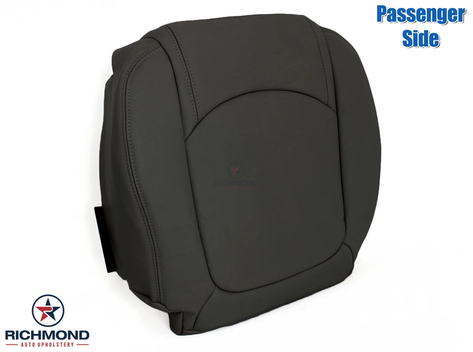 Saturn Outlook XR XE 2008 2009 - Cubierta de asiento de cuero inferior lateral del pasajero negra Foto 3 de 4