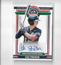 2022 USA Baseball Stars and Stripes Cale Stricklin Auto #HTDP-CS #'d 242/399