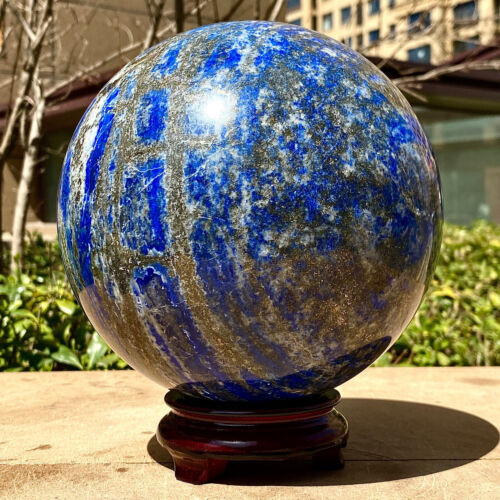 20.09LB Natural Lapis lazuli jasper Quartz Sphere Crystal Ball Reiki Healing - Imagen 13 de 13