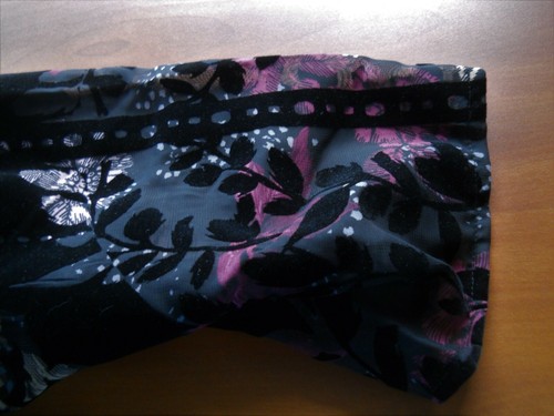 Womens PL Christopher & Banks Flocked Open Front 3/4 Sleeve Sheer Jacket Bust 47 - Picture 3 of 6