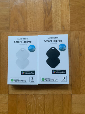 Maginon Smart Tag Pro 2er Set Schwarz Lokalisierung von Taschen oder Schlüssel