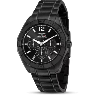 SECTOR 790 OROLOGIO UOMO R3273636002 ACCIAIO CRONO NERO42mm LIST 299  SOTTOCOSTO
