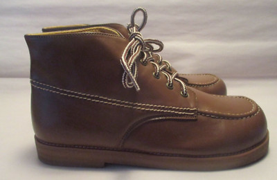 Josmo America Boys Youth 5 1/2 Brown Leather 4'' Tall Cushion Insole Ankle Boots