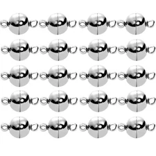 20 x Round Strong Magnetic Clasps for Bracelet Necklace Jewelry Making findings