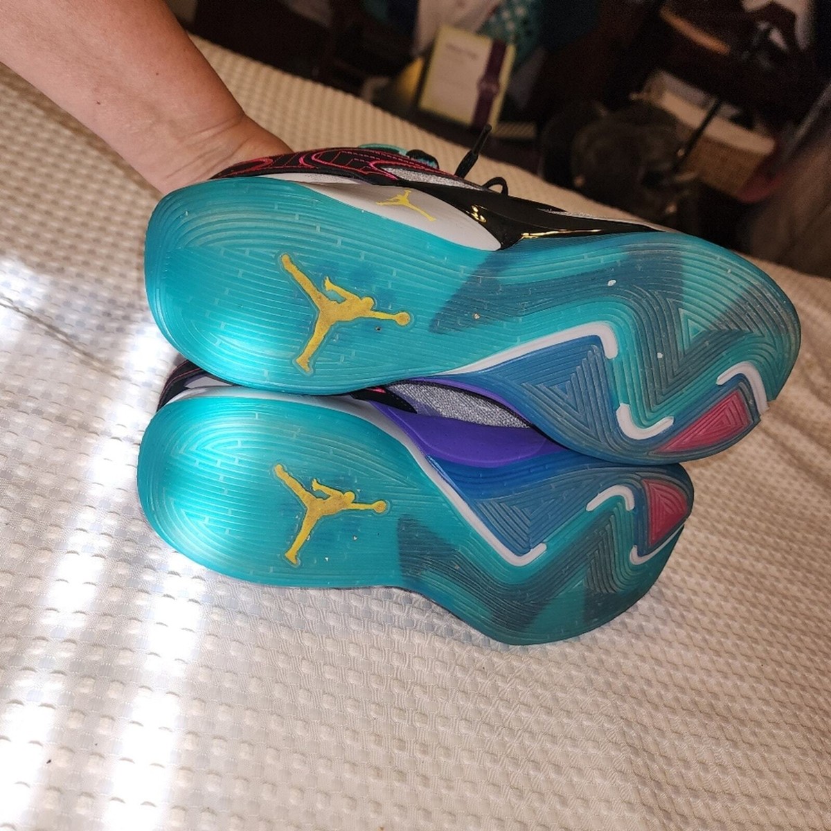 JORDAN EUC LUKA 2PF MENS SIZE 9 WOLF GREY/HYPER JADE  BASKETBALL SNEAKERS SHOES JORDAN Luka 2 DX8733 007 - Shiekh main image 4