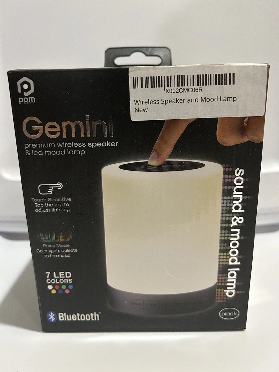 Gemini Premium Wireless Bluetooth Speaker Mood Lamp 7 Colors