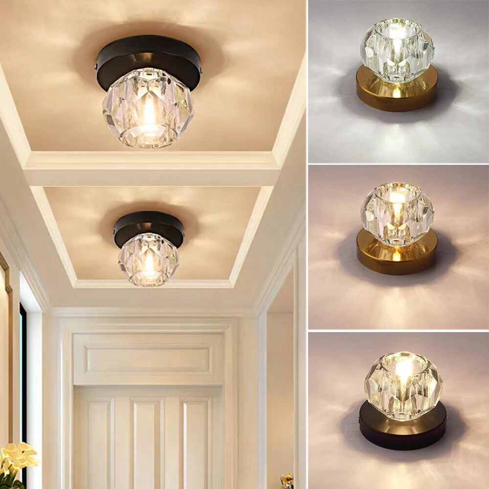 Modern Crystal LED Ceiling Light Chandelier Dining Living Room