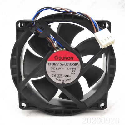 SUNON EF80251S2-Q01C-S9A 8025 12V 4.44W 8CM 4-Pin Chassis CPU Cooling Fan