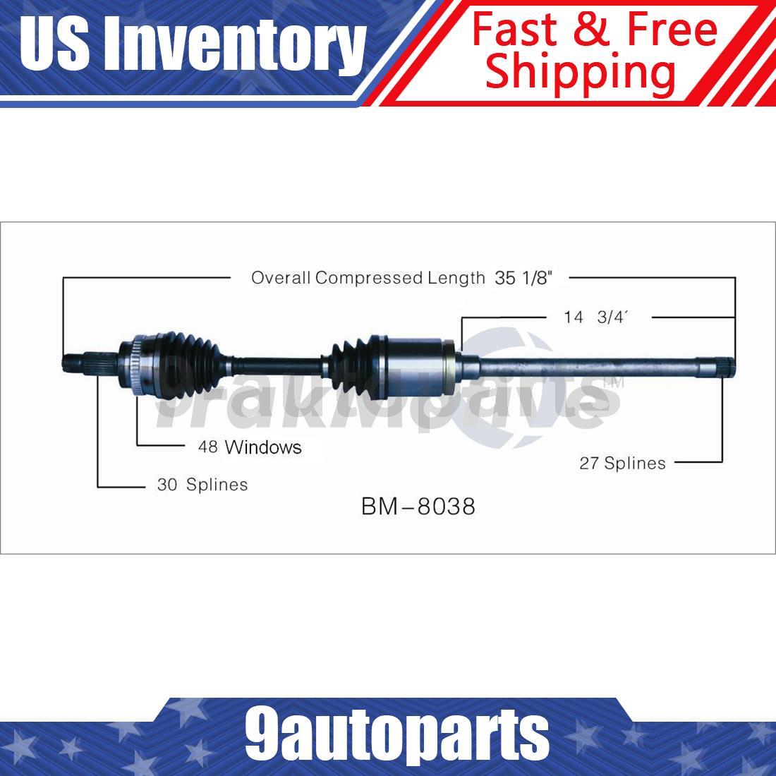 Front Right Passenger Side CV Axle Shaft Assembly For 2006 BMW 325xi eBay
