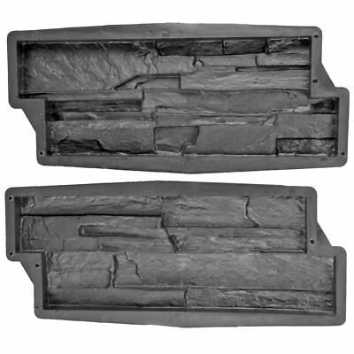 2-er Schalungsform Gießform Beton Form Wandverkleidung Schiefer-Struktur Klinker - Bild 1 von 4