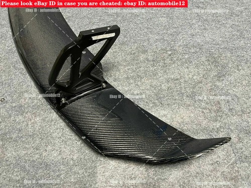 Real Carbon Fiber Trunk Spoiler Rear Wing GT Style For 17-21 Tesla Model 3 - Picture 11 of 12