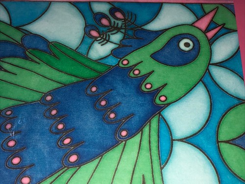 Hágalo usted mismo DJECO Peinture Sur Soie Seda Pavo Real Kit de Pintura Por Charlotte Gastaut NUEVO - Imagen 4 de 11