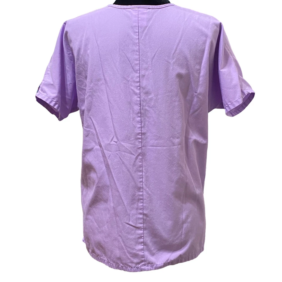 Cherokee Purple Scrub Tops Lot of 6 Size Small 3 Pocket Unisex Workwear Orchid - Image 4 of 4