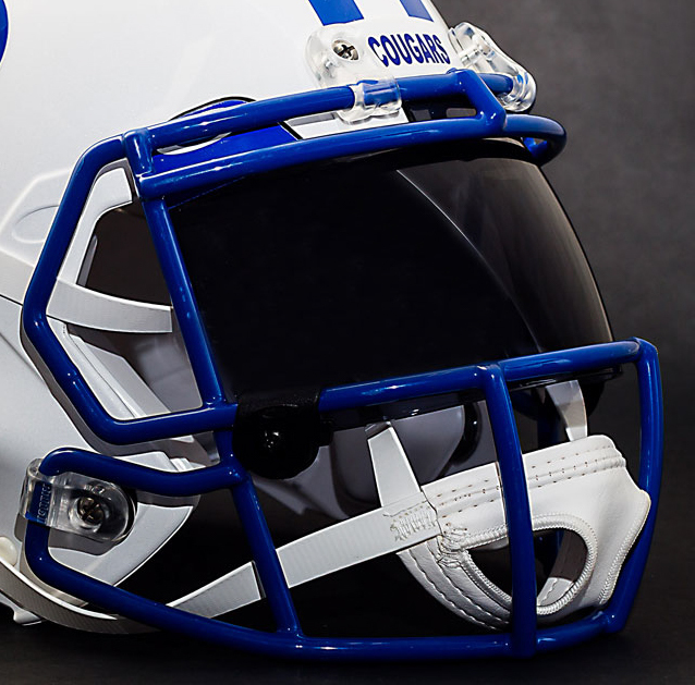 Riddell NCAA BYU Cougars Mini-Fußballhelm | Sammlerstück, Halbe Größe, Ca. 14 Cm, Mit Kinnriemen