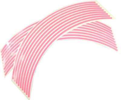 Pink Sticker For Rims 10inch Pink wheel rim stickers decals 1 unit and 2 spares line width ...