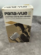 Vintage Pana-Vue 2 Lighted Slide Viewer 2x2 35mm 828 Bantam Super Slides Sawyers