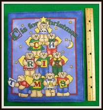 C IS FOR CHRISTMAS - Completed Cotton Cloth Fabric Childrens Soft Book Baby Gift
