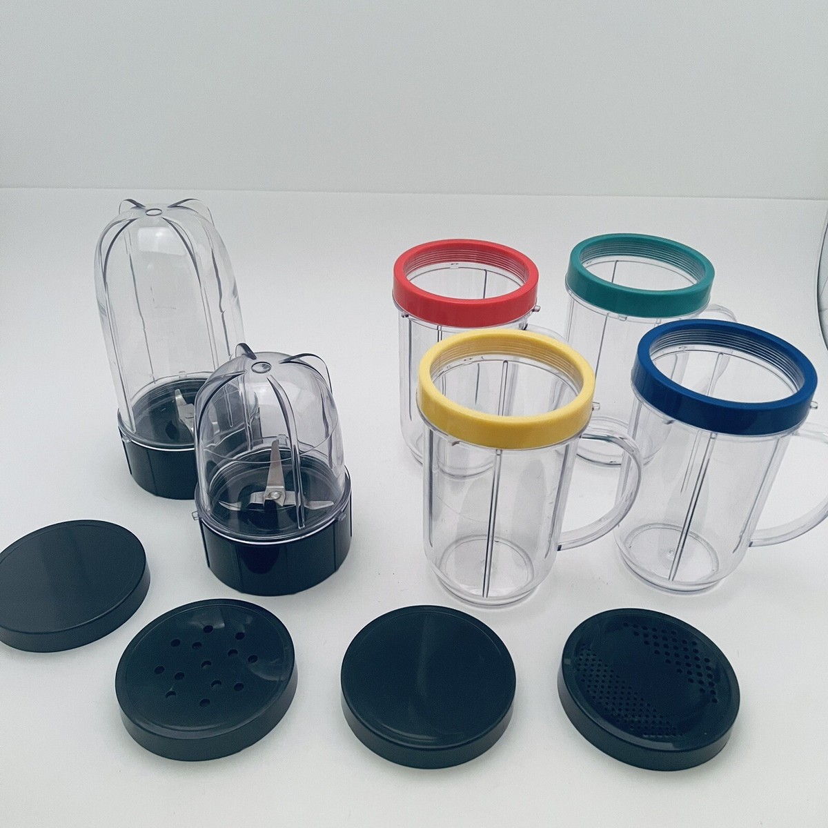 Nutribullet Replacement Parts Mugs Colored Rings Blade Covers Cups LOT
