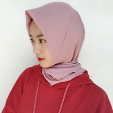 Chiffon Square Plain Scarf Muslim Hijab Headscarf Womens Islam Turban Wrap Shawl