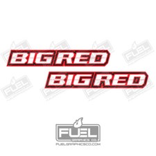 Big Red Premium Vinyl Decal Sticker 2-pack - Auto Implement Team