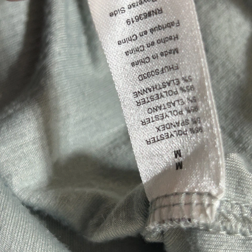 Camisa de punto acanalado de manga larga media Hurley para mujer - verde salvia Foto 3 de 4