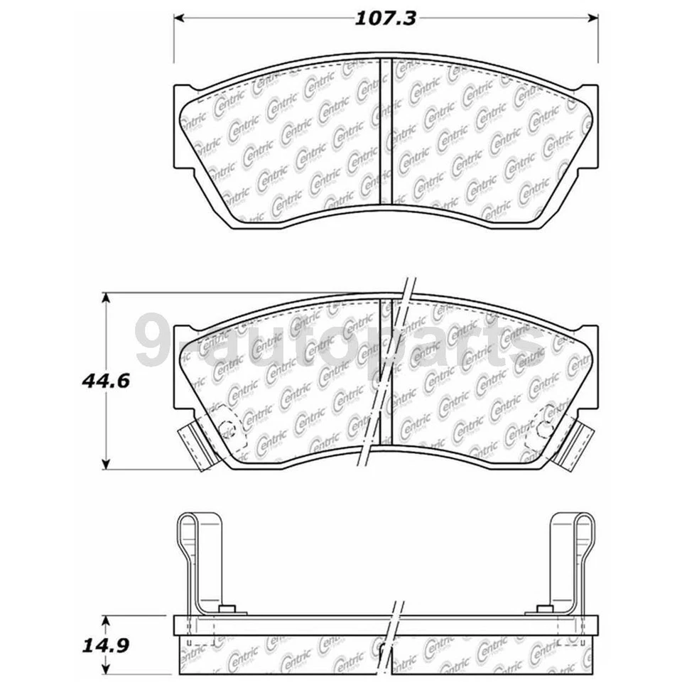 Rotores de freno de disco delanteros + pastillas de freno de cerámica para Metro Chevrolet 1992-2001 Foto 3 de 4