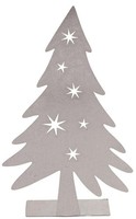 Tannenbaum Aus Stahlblech, Silber 18,7X11X3,5 Tischdeko Aufsteller Deko-Figur