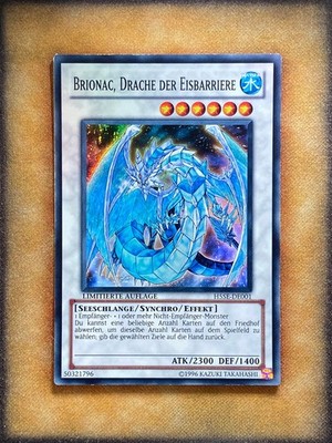 Yugioh Brionac, Dragon of the Ice Barrier H5HE-DE001 Super Rare GERMAN NM
