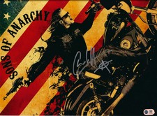 CHARLIE HUNNAM SIGNED JAX TELLER SONS OF ANARCHY 16x12 PHOTO (ACG CERT AG16690)