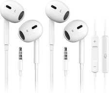 2 Pack Kopfhörer mit Kabel in Ear Ohrhörer mit Mikrofon und Lautstärkeregler