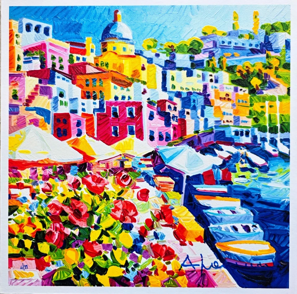 Athos Faccincani, serigrafia originale firmata e certificata 30 x 30. - Immagine 3 di 3