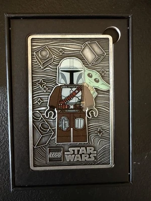 New Sealed Retired LEGO 5010325 Star Wars The Mandalorian and Grogu Metal Card - Image 1 of 3