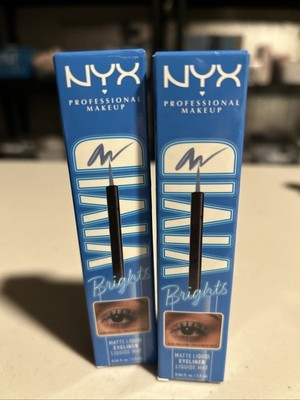 Lot of (2) NYX Vivid Brights Colored Liquid Eyeliners - #VBLL05 COBALT CRUSH