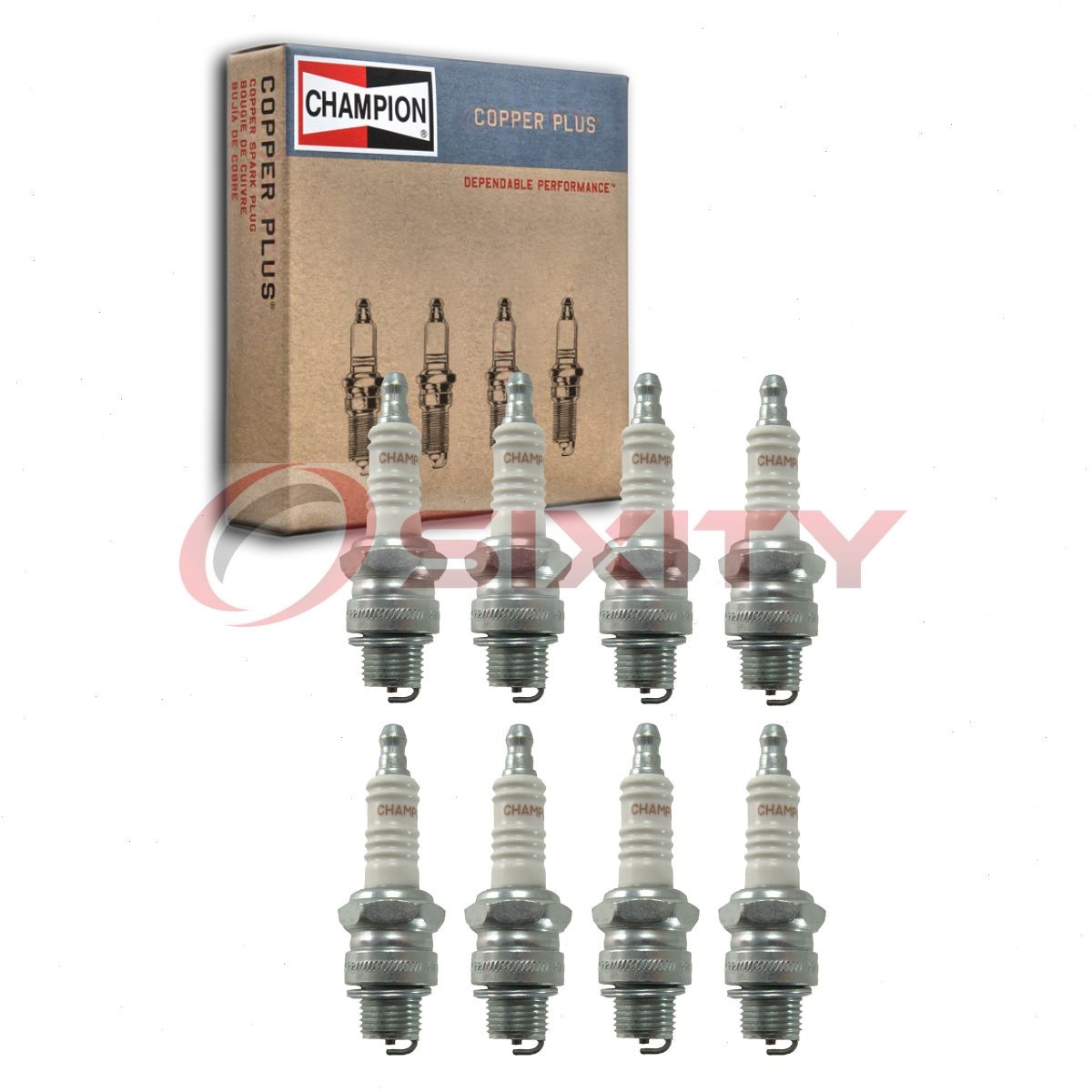 8 pc Champion Copper Plus Spark Plugs for 1937 Hudson Deluxe Eight Series 76 ds
