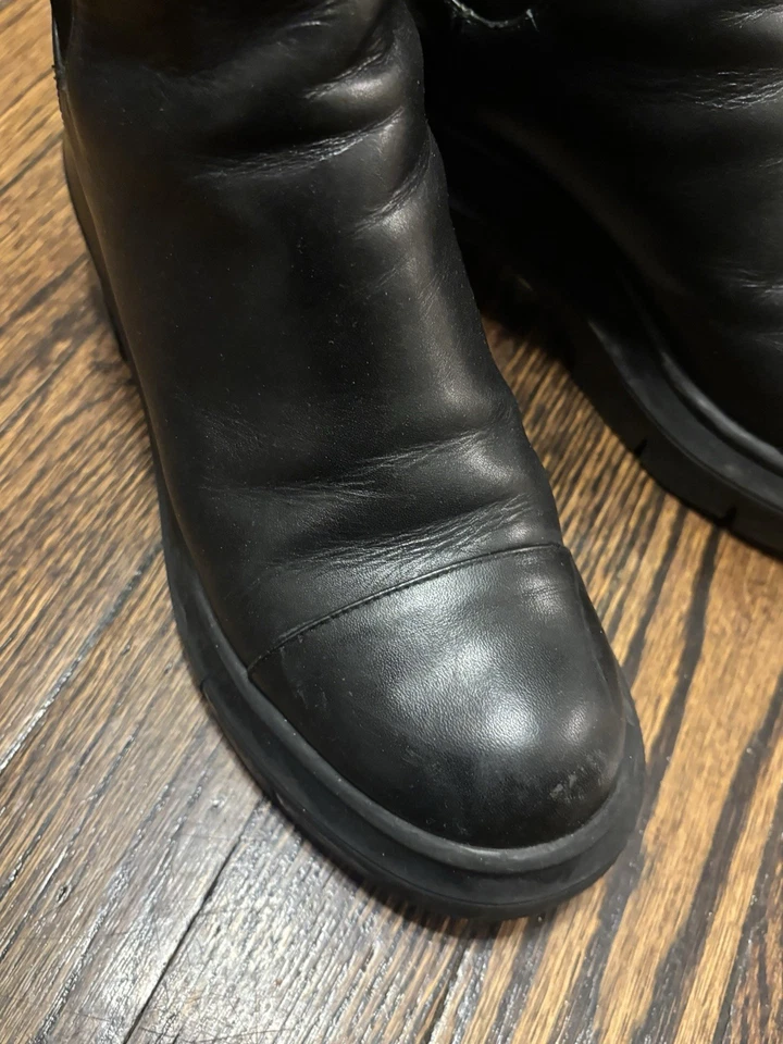 Stuart Weitzman Mujer Cuero Negro Botas de Combate Talla 5  Foto 3 de 4