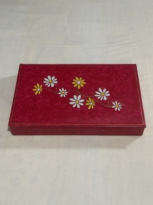 Vintage Springfield No.110 Stationery Box Pink Letter Set w/ Floral Red 