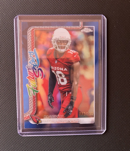 2025 Topps Chrome Marvin Harrison Jr. Blue Refractor (RAW)
