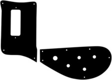 WD Custom Pickguard For Left Hand Rickenbacker 4003 Bass #03P Black/Parchment...