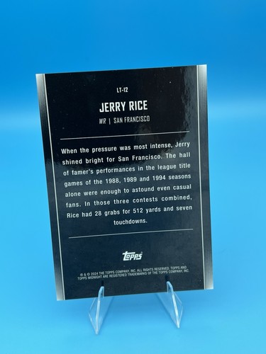 2024 Topps Midnight - Lunar Tide Jerry Rice San Francisco 49ers #LT-12 - Imagen 2 de 3