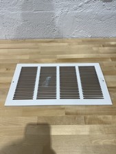 4MJR3 Return Air Grille , 8 X 16 , White , Steel