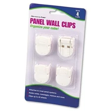 Advantus Panel Wall Clip - 40 Sheet Capacity - 4 / Pack - White (AVT75300)