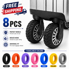 8Pcs Universal Luggage Wheel Cover Silicone Suitcase Caster Wheel Protector AU