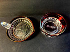 2 Cranberry Red Cut to Clear Candy Dishes brilliant Cut One Pour Lipped dish — photo 6
