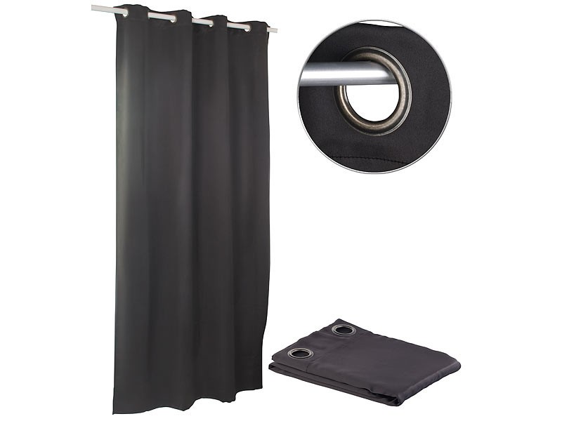 Rideau occultant noir 145x245 cm Carlo Milano pour obscurité totale de chambre