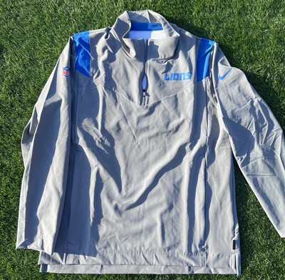 Men s Large Nike Detroit Lions NFL Dri-FIT On-Field 1/4 Zip - Sideline - Coach