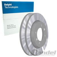 2X Delphi Bremsscheiben 247Mm Voll Vorne Passend FÜR CitroËN Xsara Peugeot 206
