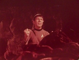 RARE 1967 STAR TREK "DEVIL IN THE DARK" SPOCK & HORTA 35mm FILM CLIP/SLIDE 311A
